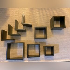 9 Piece Floating shelves - Black